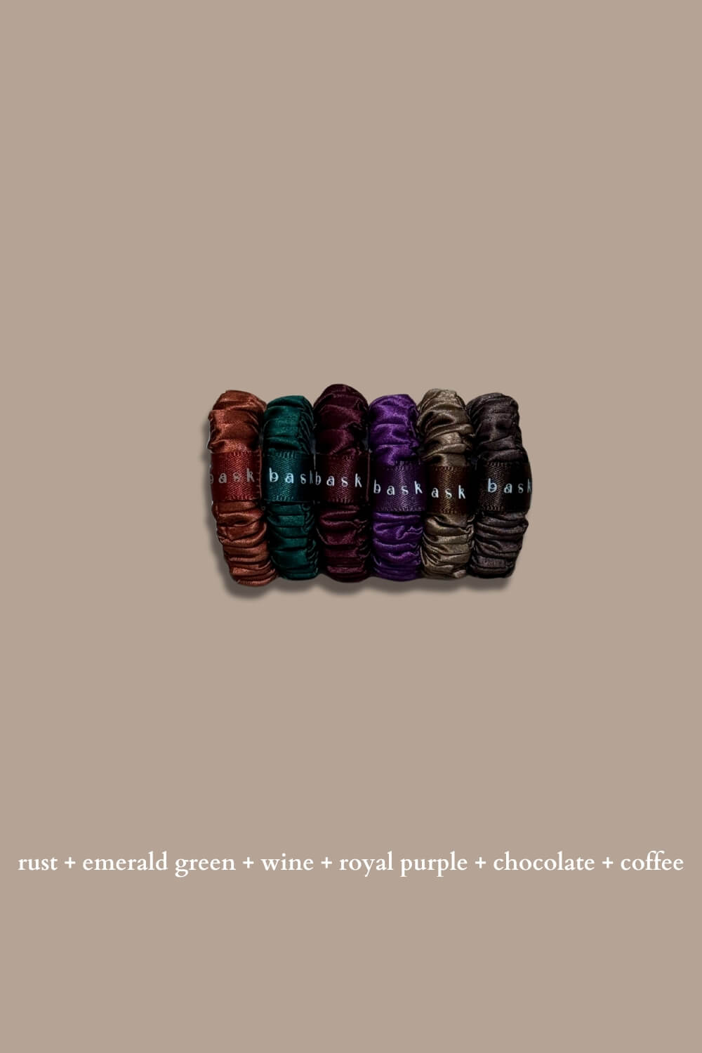 Mini Silk Scrunchies Set of 6