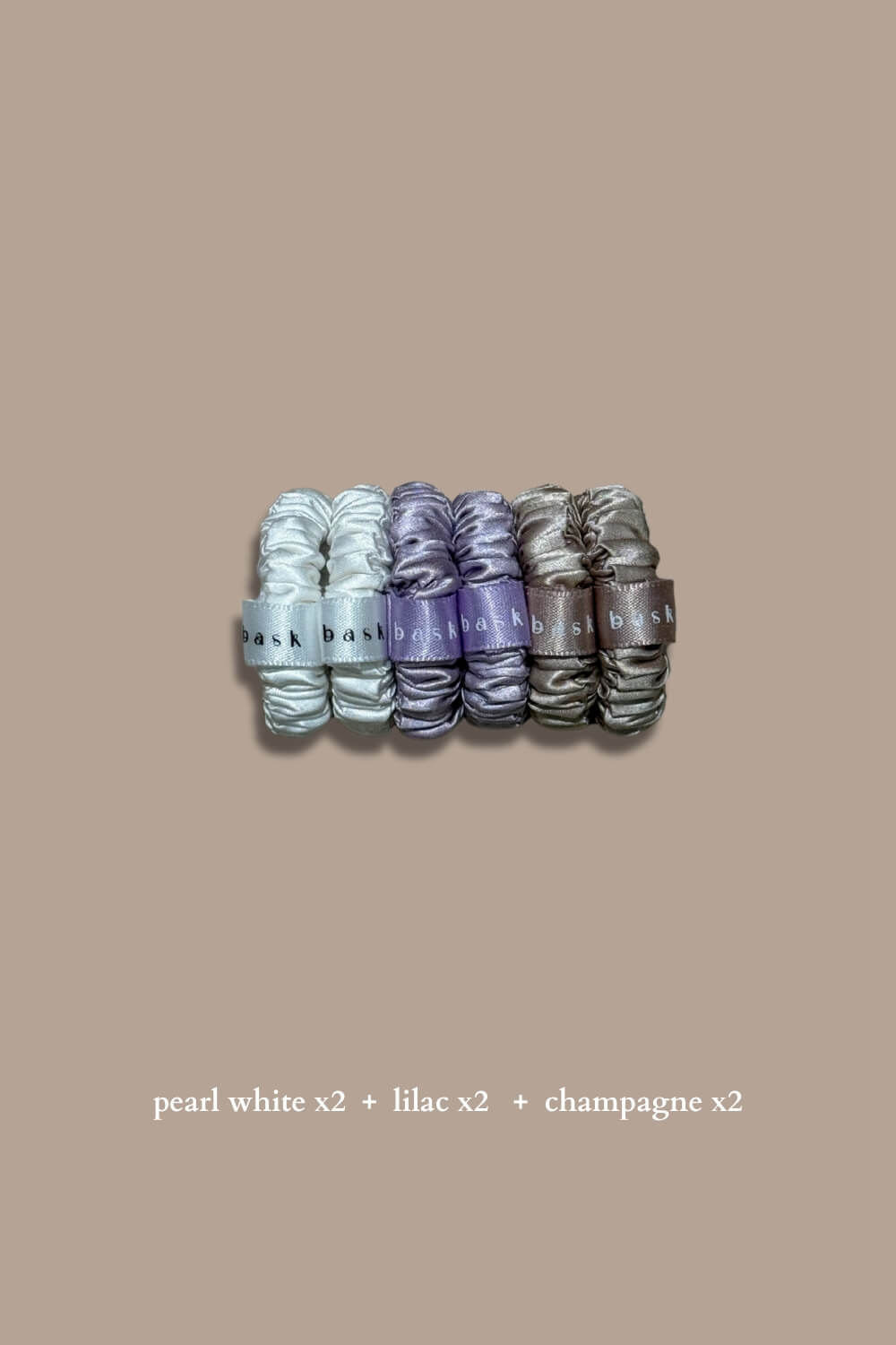 Mini Silk Scrunchies Set of 6
