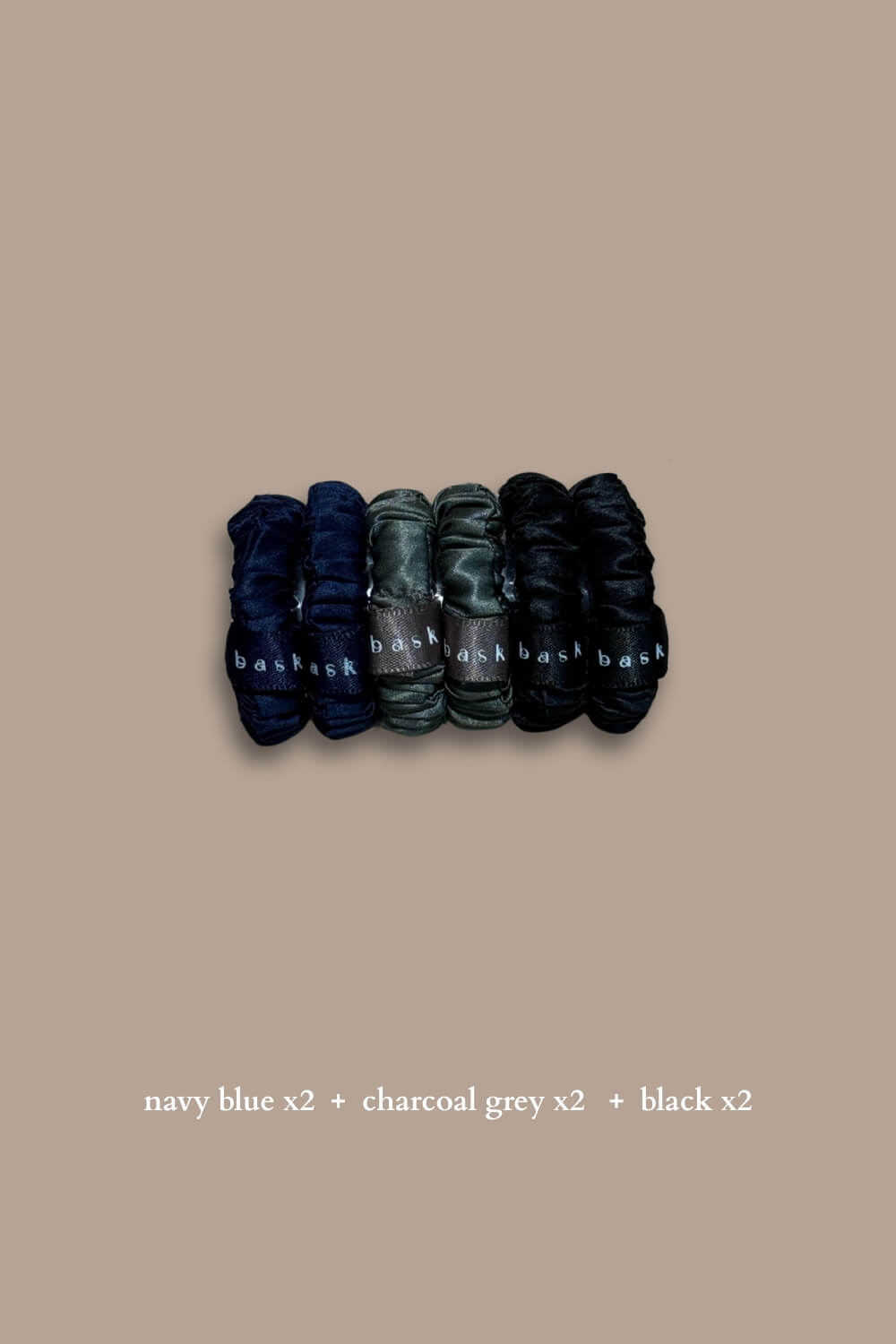 Mini Silk Scrunchies Set of 6