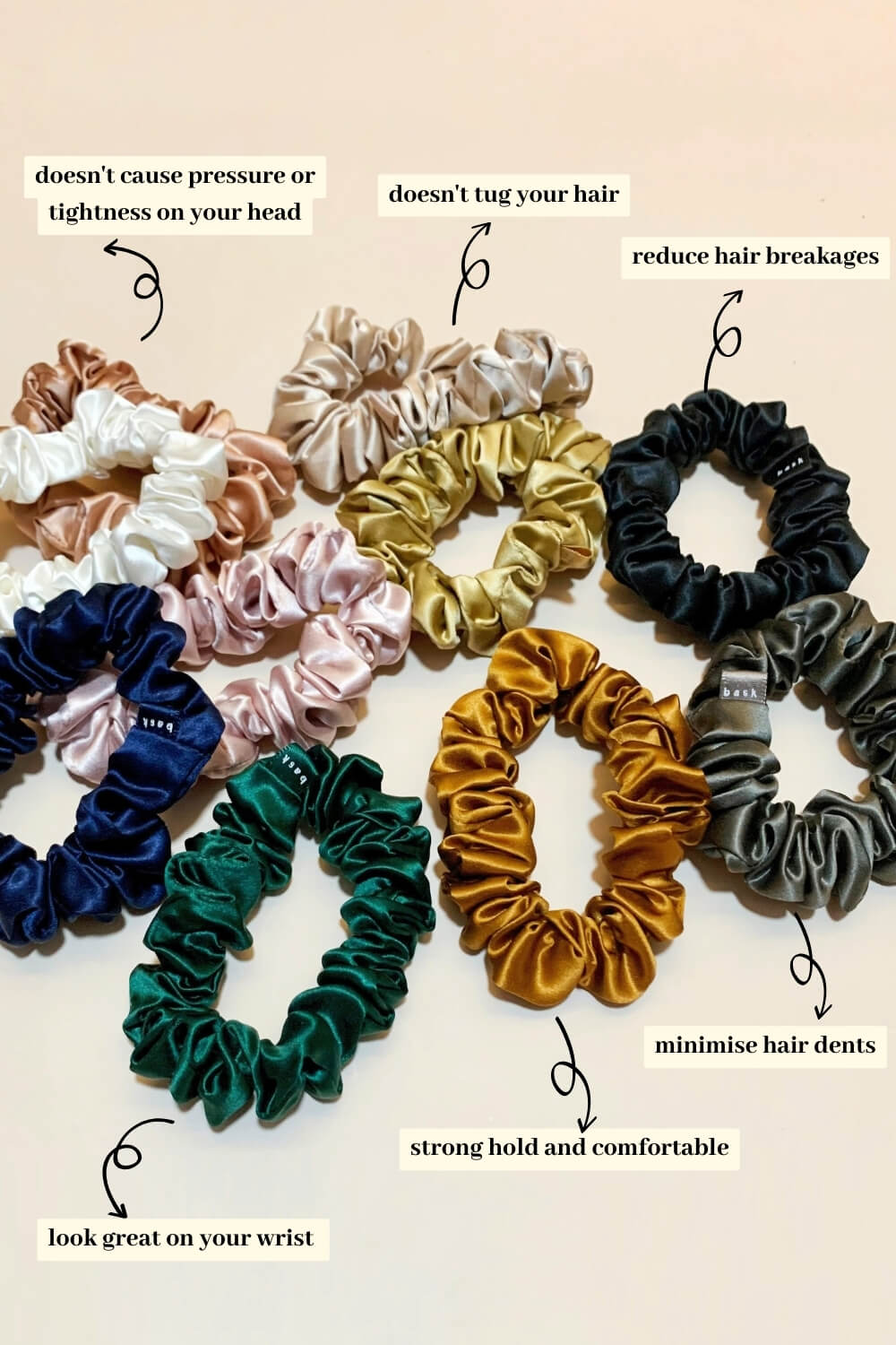 Build Your Own (Set of 3) - 2CM MIDI Silk Scrunchies - BASK™