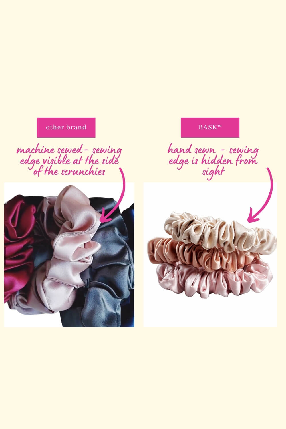 Build Your Own (Set of 10) - 2CM MIDI Silk Scrunchies - BASK™