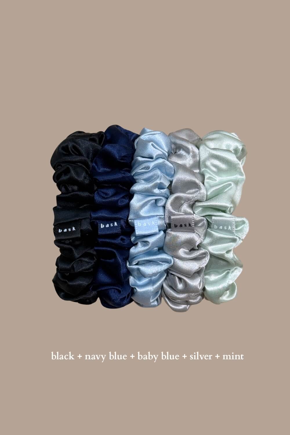MIDI Silk Scrunchies Set of 5 - Refresh