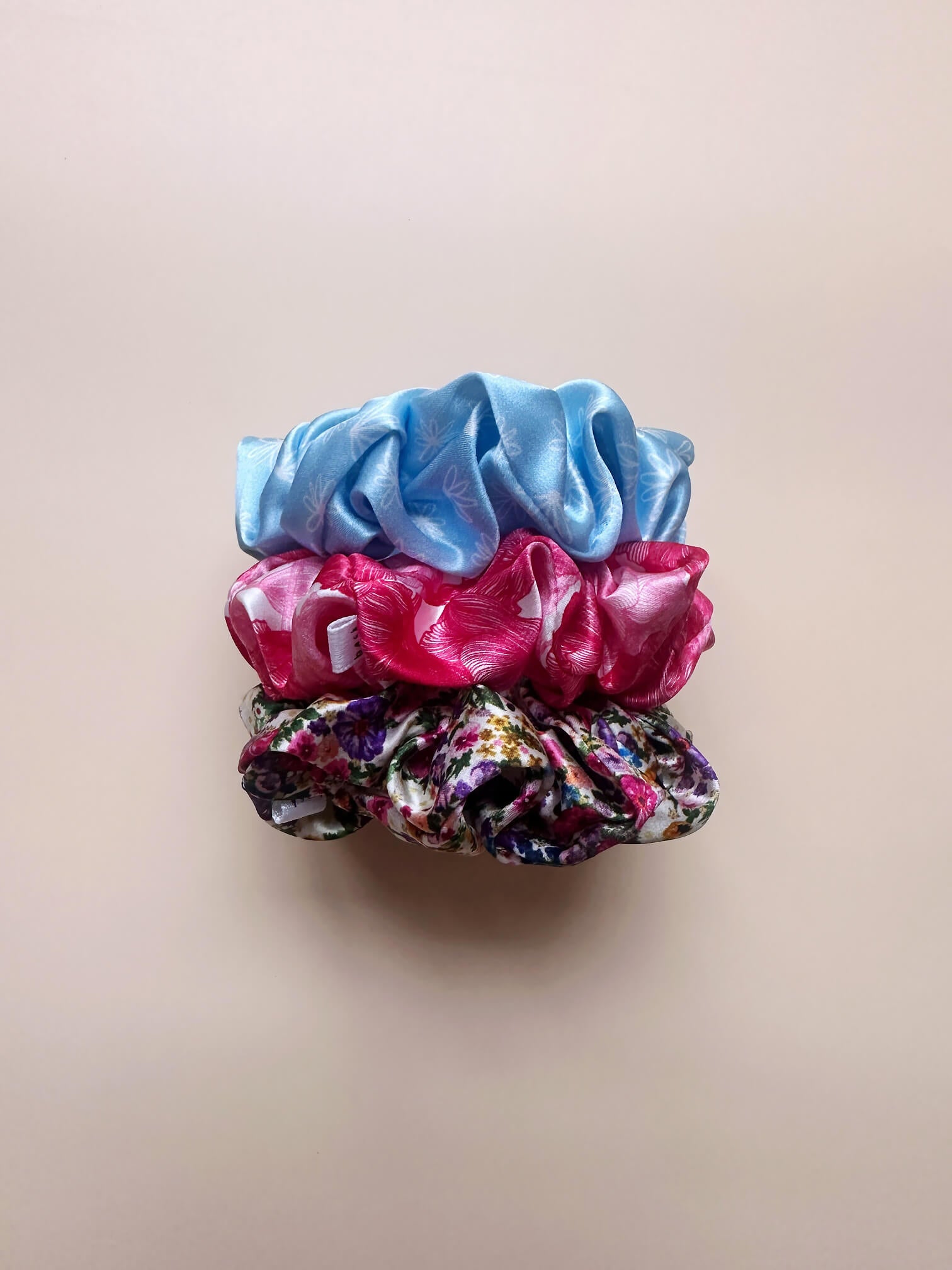 LARGE Silk Scrunchies Set of 3