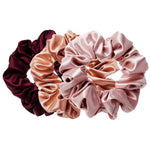 LARGE Silk Scrunchies Set - Warm (Pack of 3) - BASK™