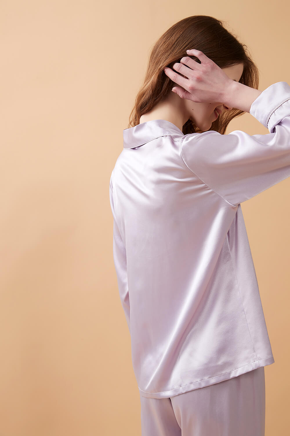 Silk Pajamas Set - Lilac - BASK™