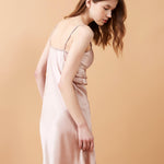 Padded Silk Night Dress Mini with Ruffles - BASK™