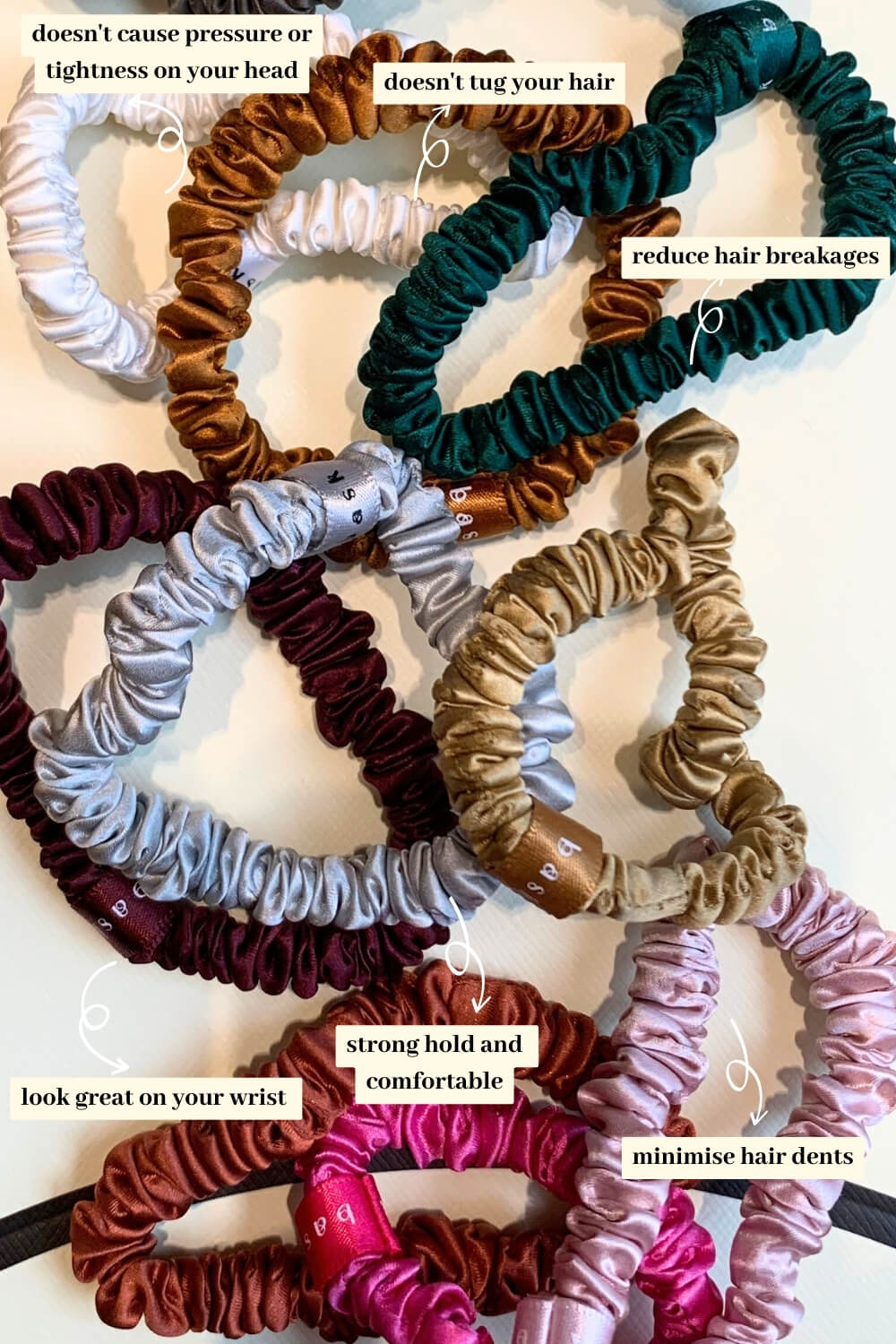 Build Your Own (Set of 10) - 1CM Silk Hair Ties - BASK™