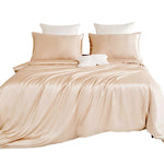 Silk Fitted Sheet and Silk Duvet Cover Full Set- California King Size - BASK™