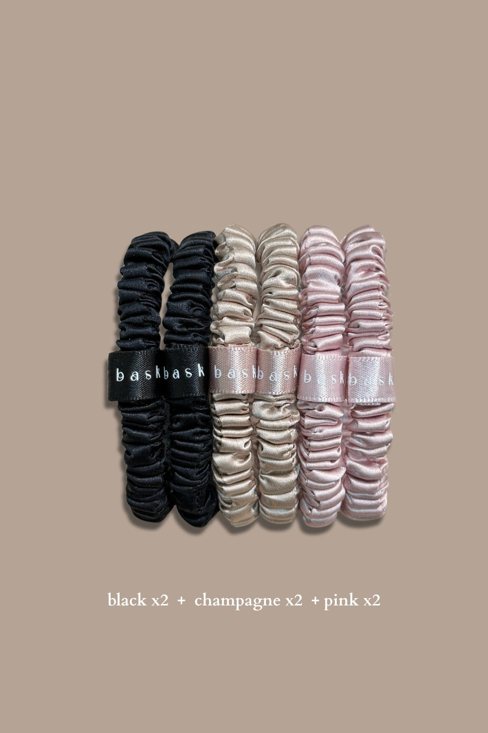 Silk Hair Ties Set of 6 - A Classic Trio