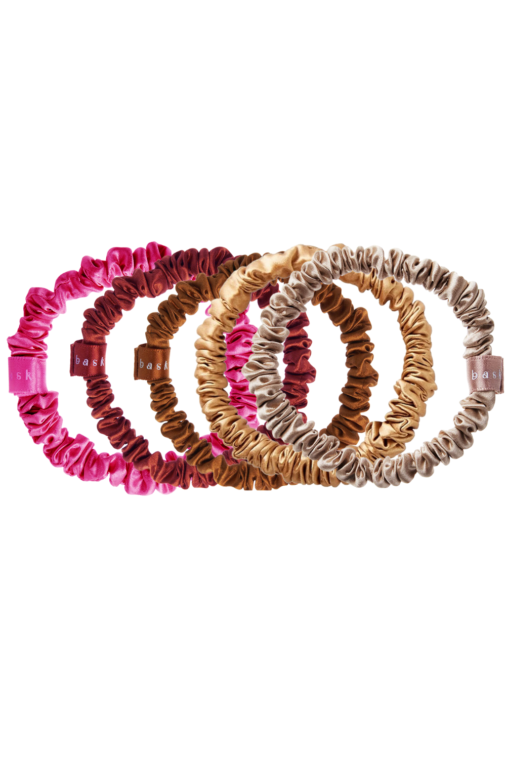 Silk Hair Ties Set of 5 - Brown Hair Goddess - BASK™