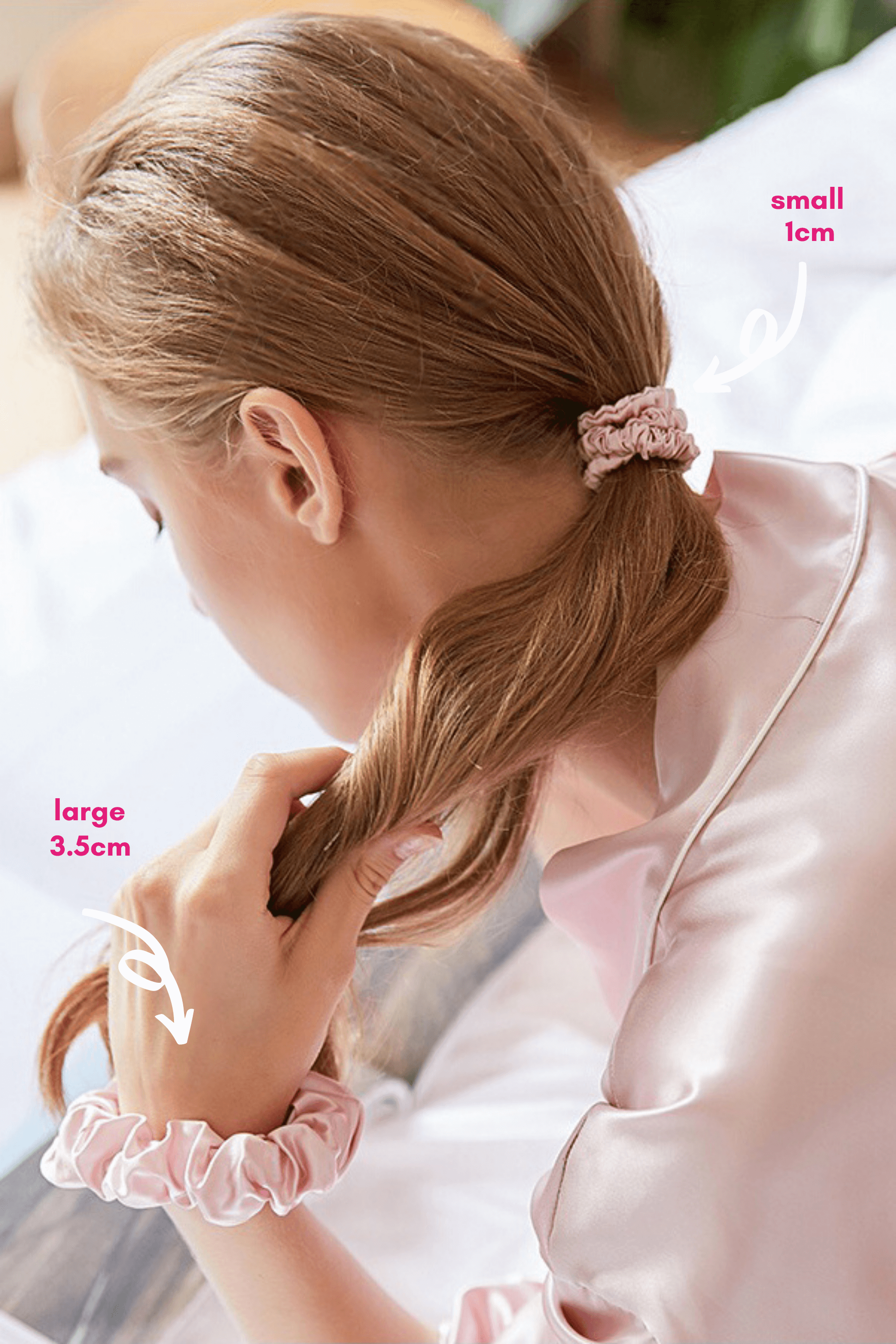 LARGE Silk Scrunchies - Rose Gold - BASK™