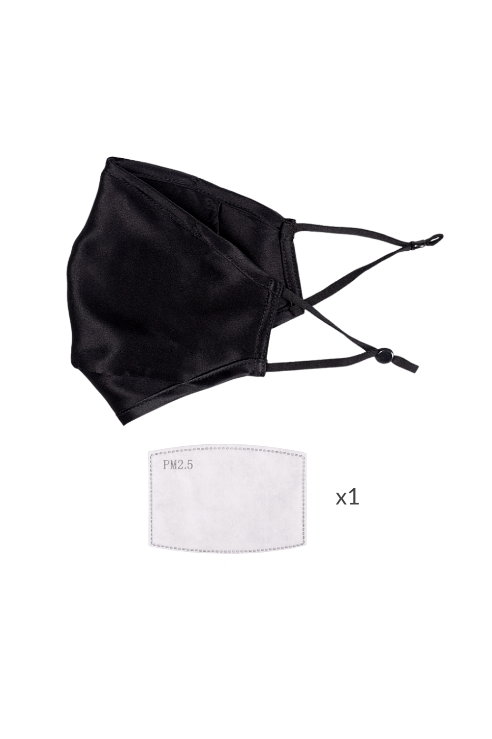 ULTRA Silk Face Mask - Black (with Filter Pocket and Nose Wire) - BASK™