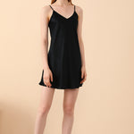 Silk Chemise in Black - BASK™