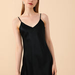 Silk Chemise in Black - BASK™