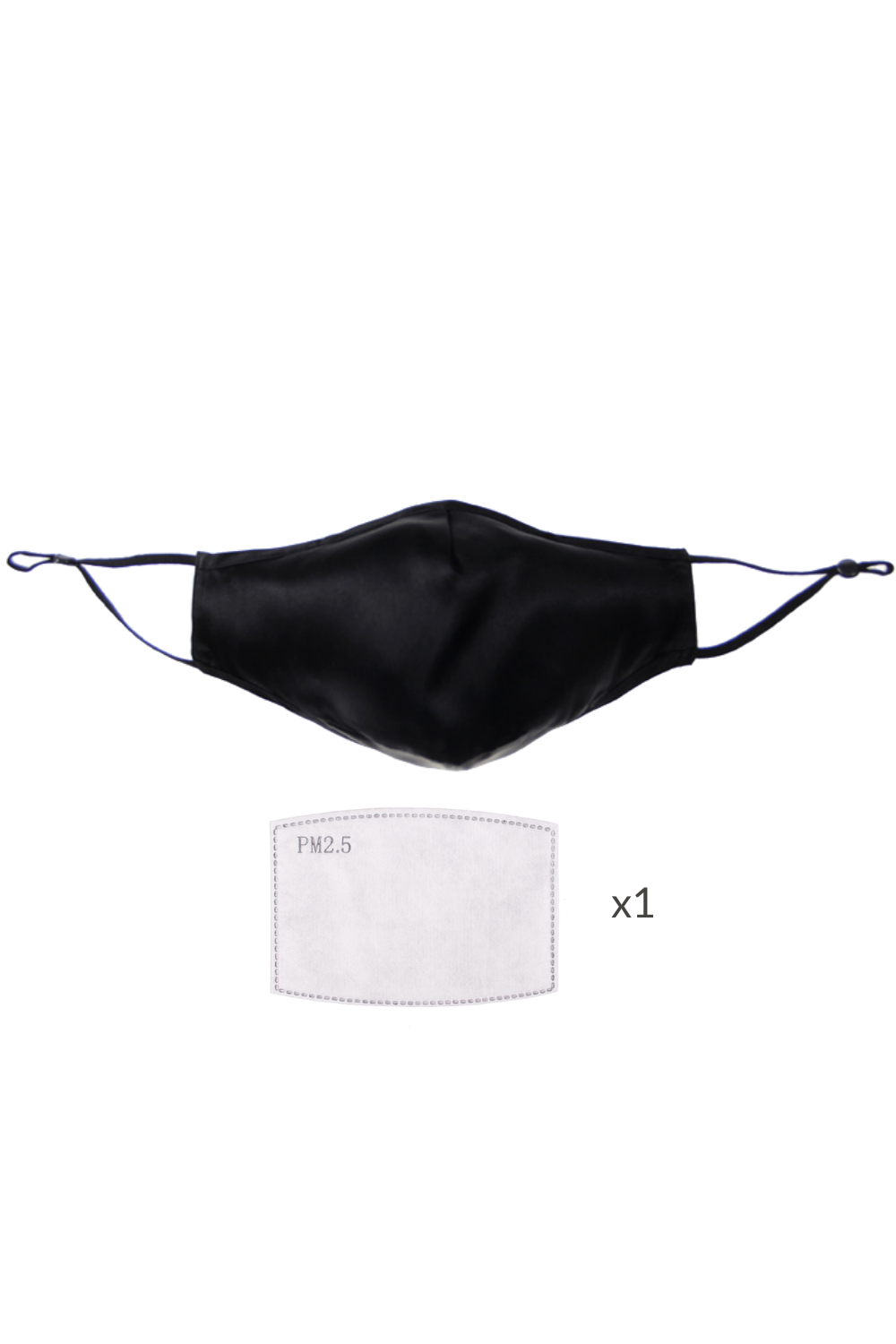ULTRA Silk Face Mask - Black (with Filter Pocket and Nose Wire) - BASK™