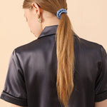 Silk Hair Ties Set of 6 - Black - BASK™