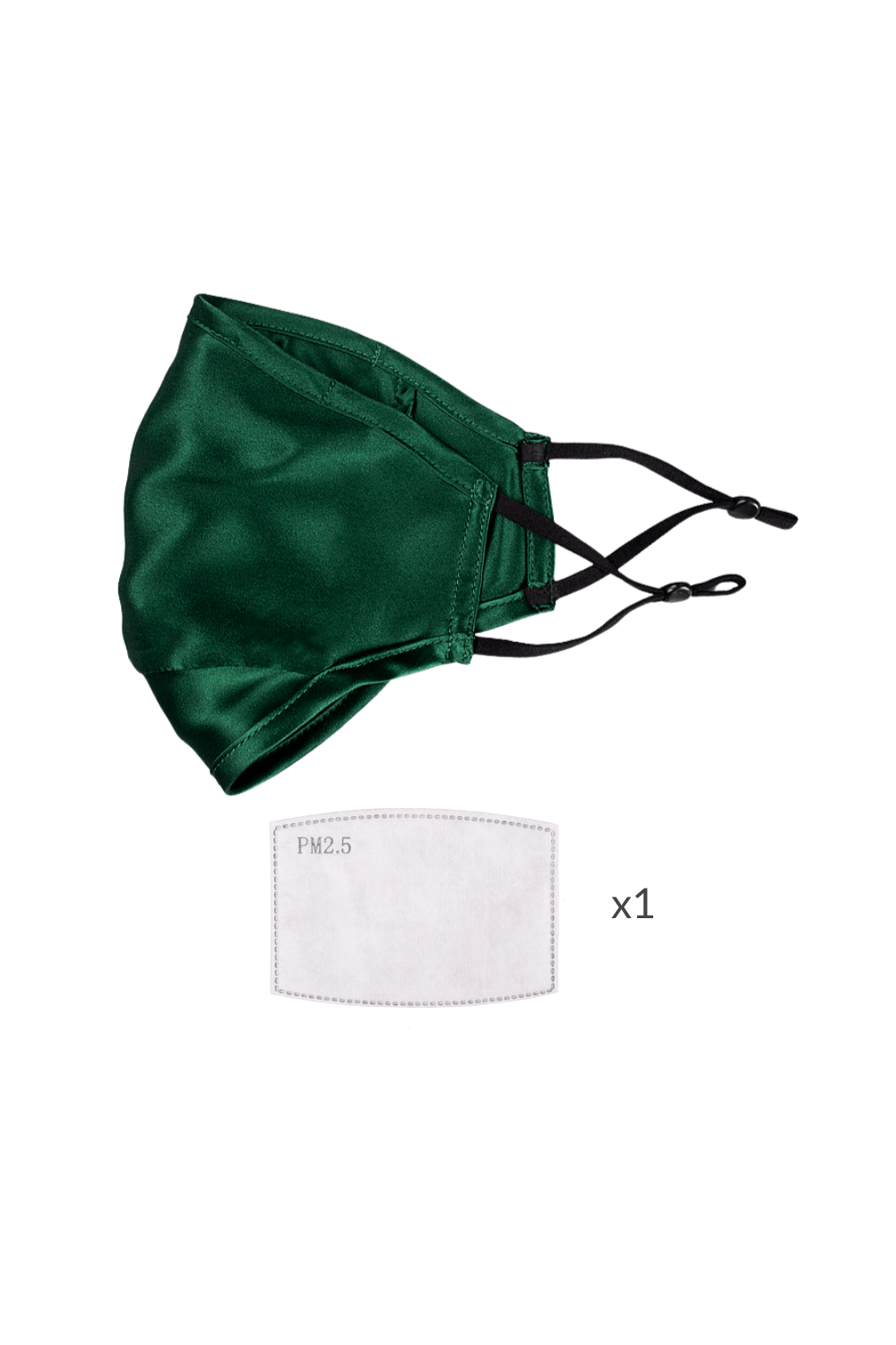 ULTRA Silk Face Mask - Emerald (with Filter Pocket and Nose Wire) - BASK™