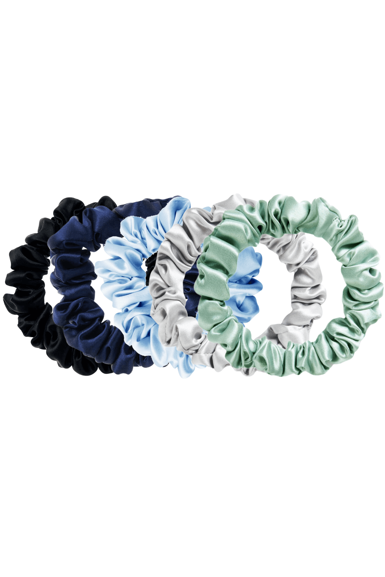 MIDI Silk Scrunchies Pack of 5 - Repeater - BASK™