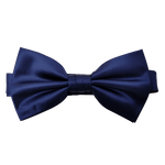 Pre-tied Silk Bow Tie - Navy Blue - BASK™