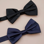 Pre-tied Silk Bow Tie - Black - BASK™