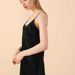 Silk Chemise in Black - BASK™