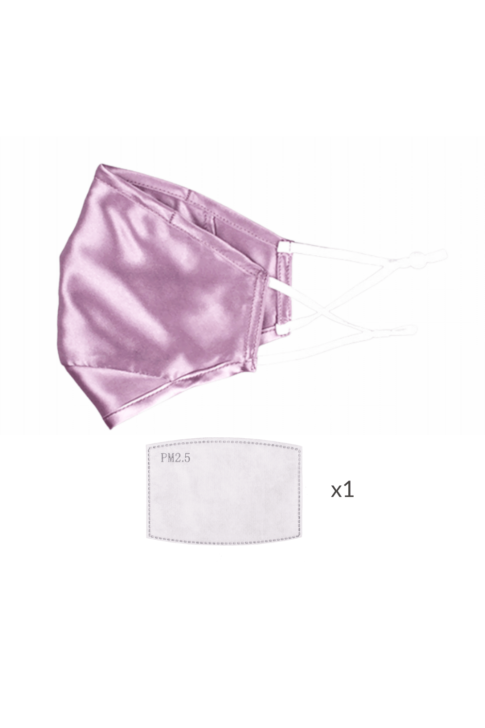 ULTRA Silk Face Mask - Lilac (with Filter Pocket and Nose Wire) - BASK™