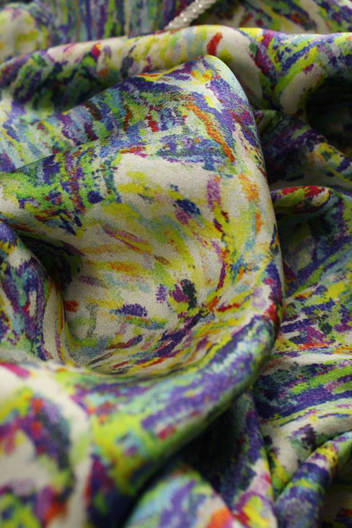 Long Sleeved Silk Pajama Set in Print - BASK™