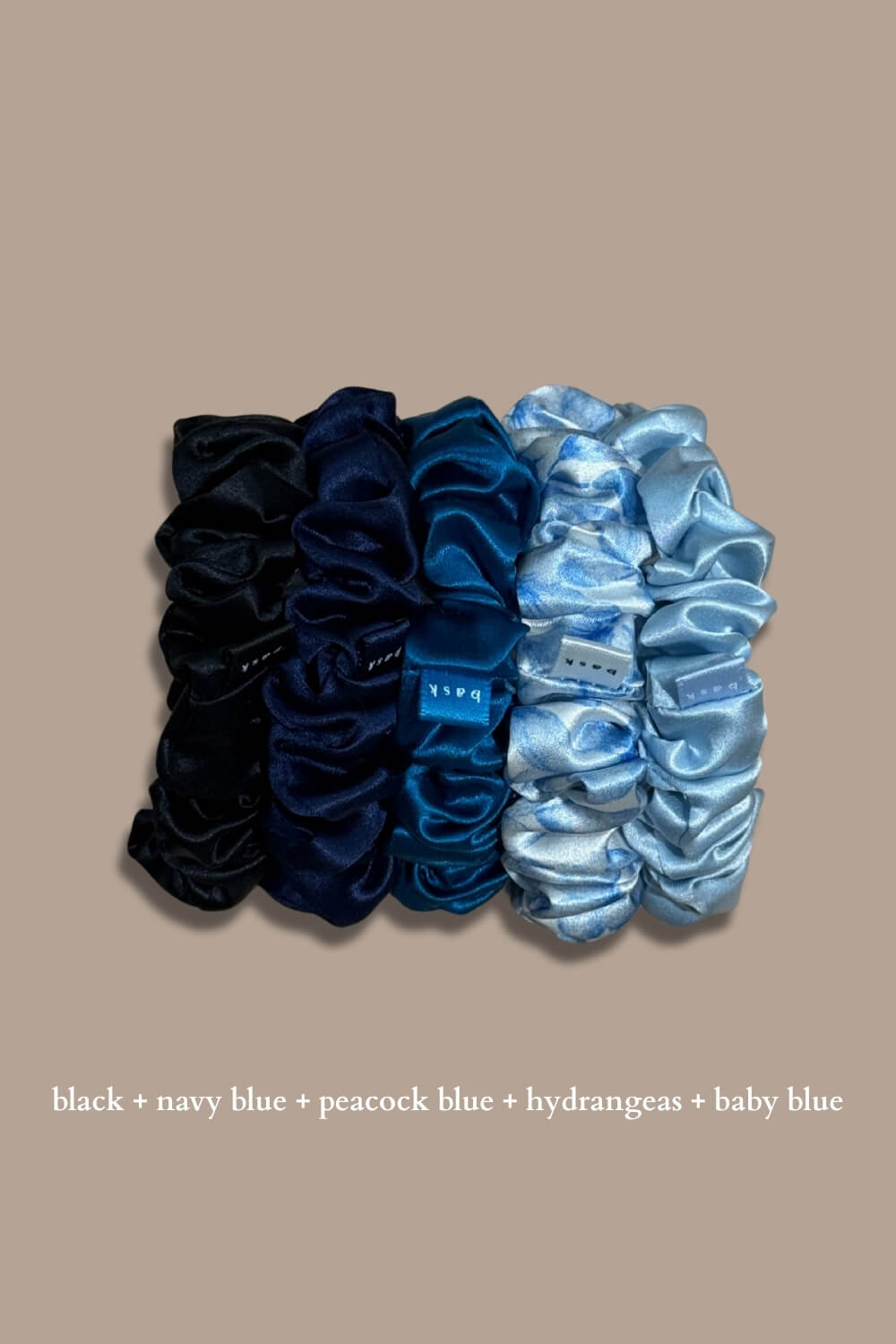 MIDI Silk Scrunchies Pack of 5