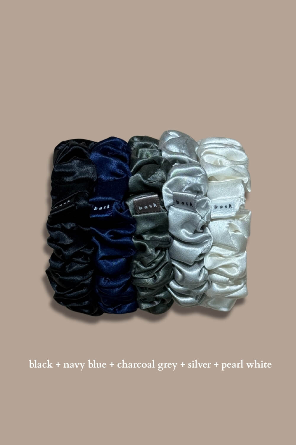MIDI Silk Scrunchies Pack of 5