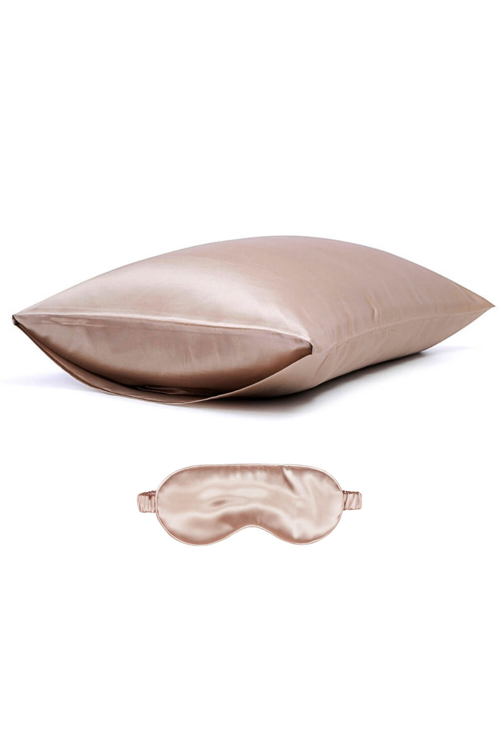 Silk Pillowcase and Silk Eye Mask Gift Set - Champagne - BASK™
