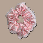 5cm XXL Silk Scrunchies with Lace - Fairy Print - BASK™