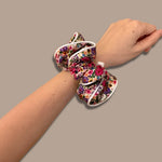 5cm XXL Silk Scrunchies with trimming - Wildflower print - BASK™