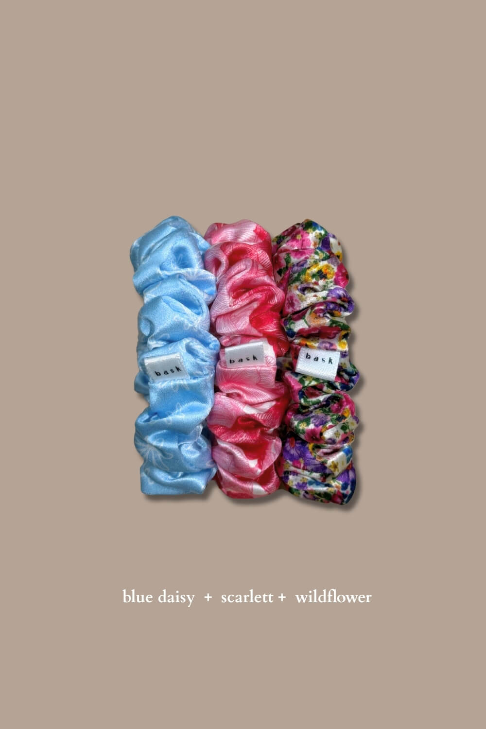 MIDI Silk Scrunchies Set of 3