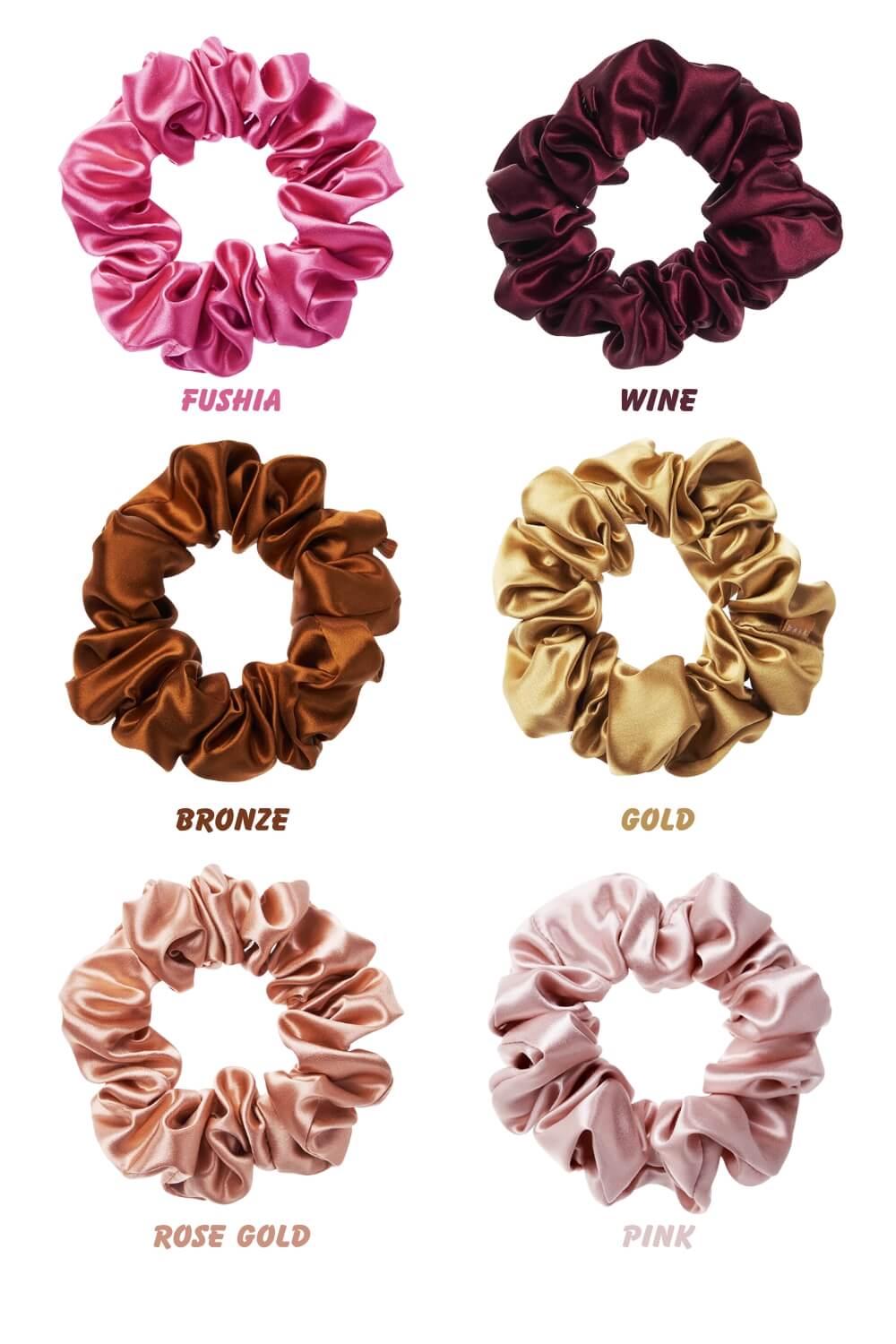 Build Your Own (Set of 10) - 3.5CM Large Silk Scrunchies - BASK™