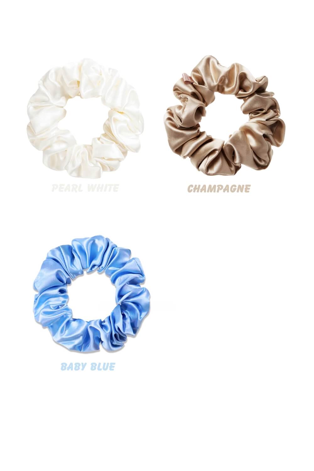 Build Your Own (Set of 3) - 3.5CM Large Silk Scrunchies - BASK™