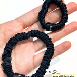 Mini Silk Hair Tie - Black - BASK™