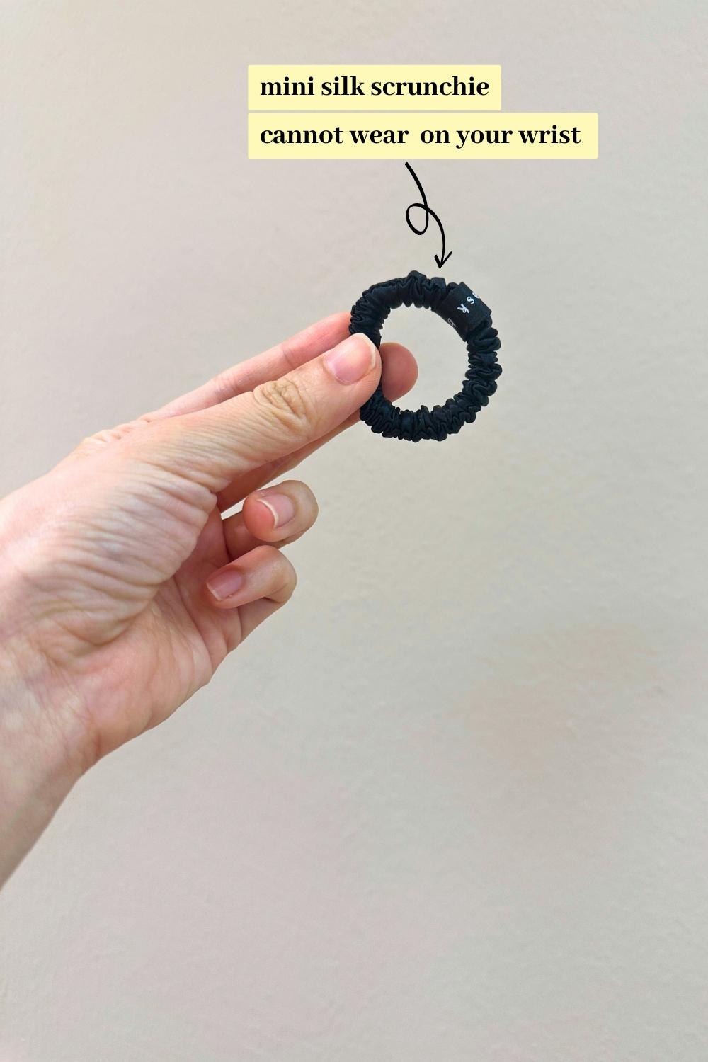 Mini Silk Hair Tie - Black - BASK™