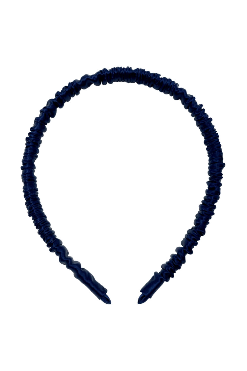 Silk Hairband (Thin) - Navy Blue - BASK™