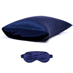 Silk Pillowcase and Silk Eye Mask Gift Set - Navy Blue - BASK™