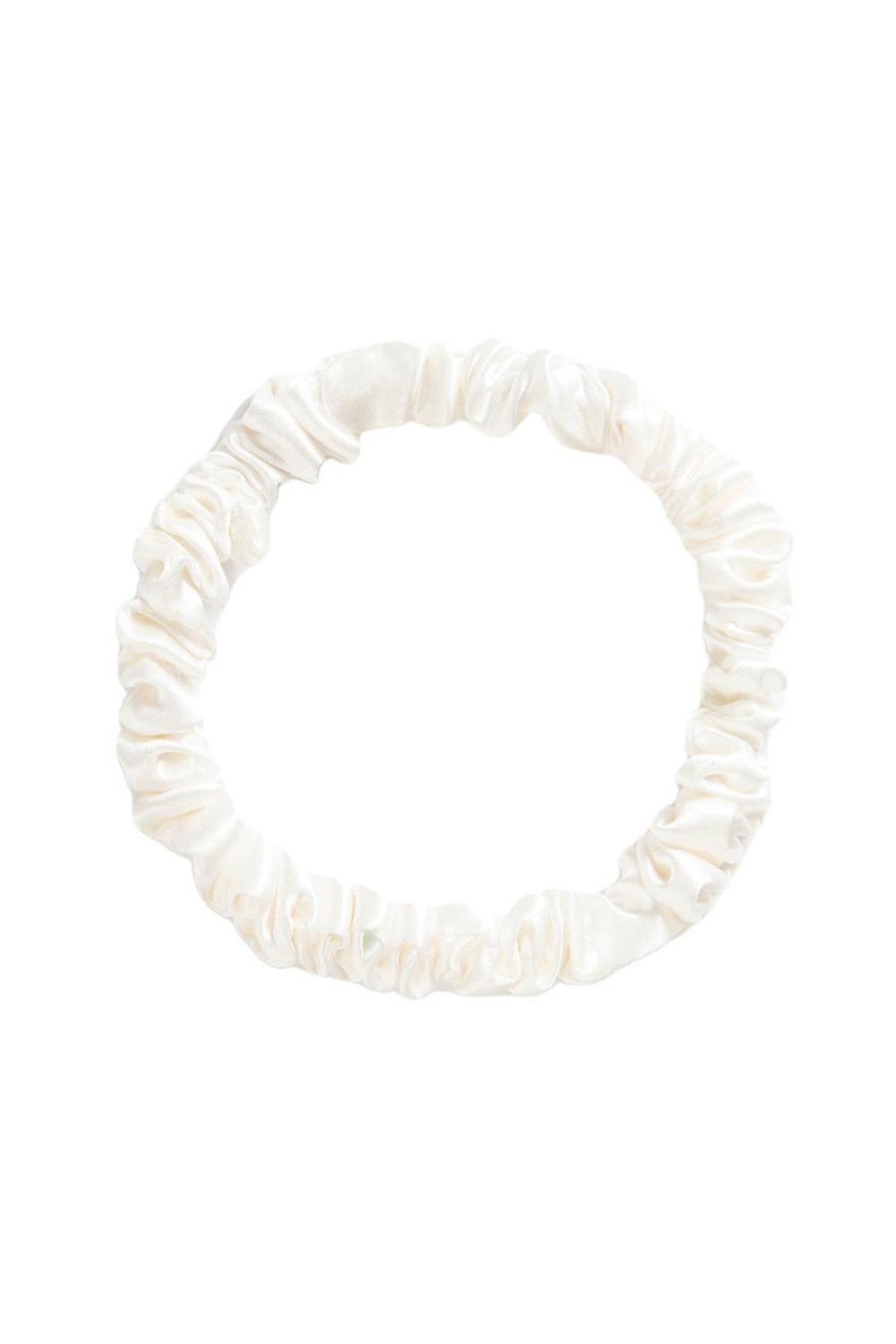 Silk Hair Ties - Pearl White - BASK™