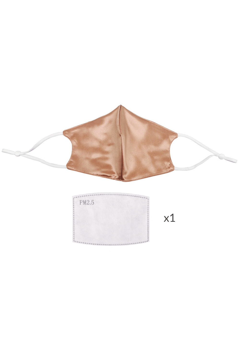 STELLAR Silk Face Mask - Rose Gold (with Nose Wire and Filter Pocket) - BASK ™