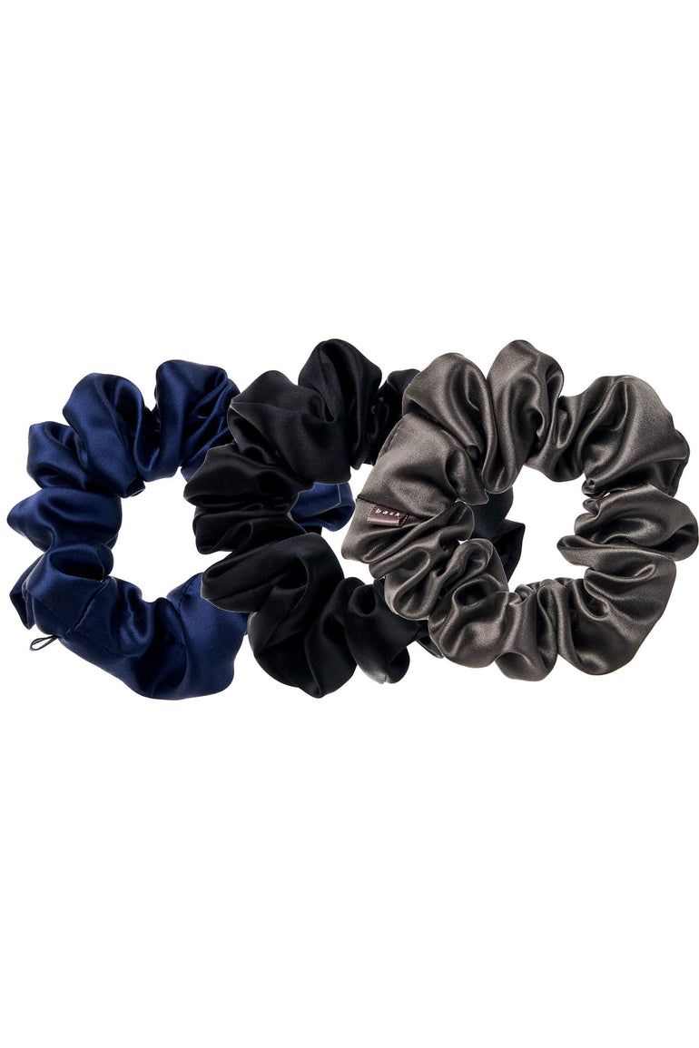 LARGE Silk Scrunchies Gift Set - Essentials (Pack of 3) - BASK ™