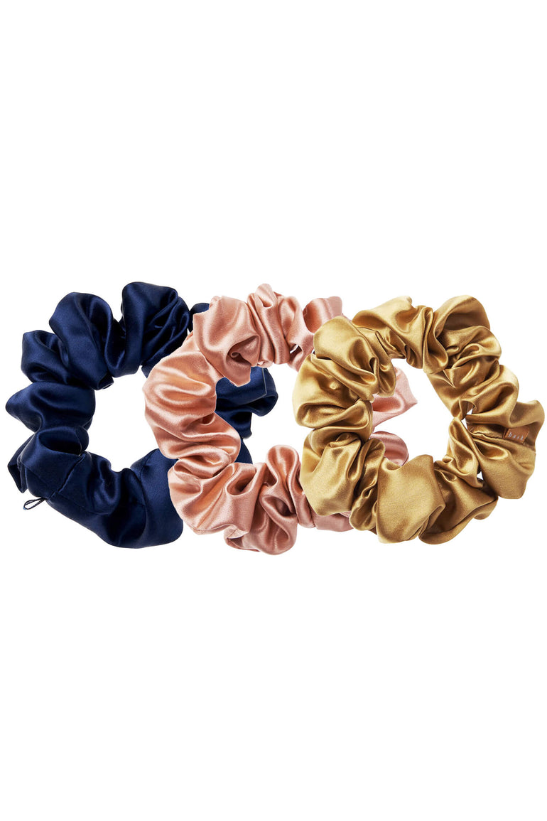 LARGE Silk Scrunchies Gift Set - Jewel (Pack of 3) - BASK ™