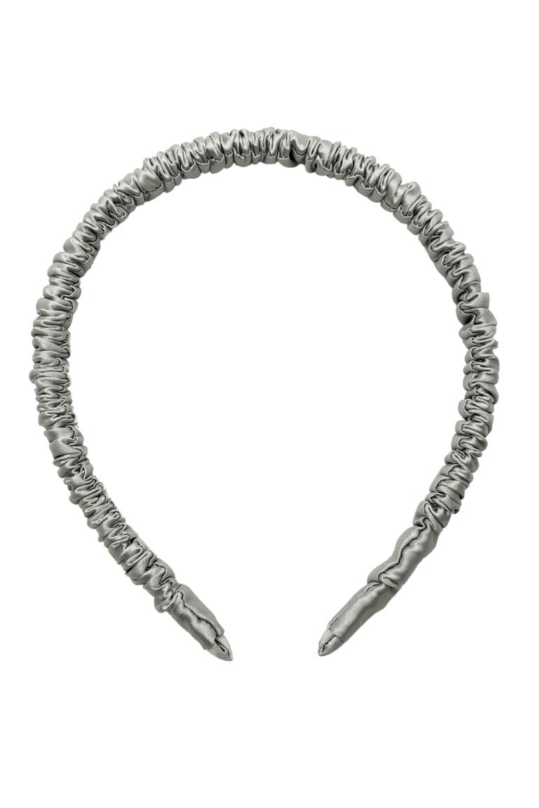 Silk Headband (Thin) - Silver - BASK ™