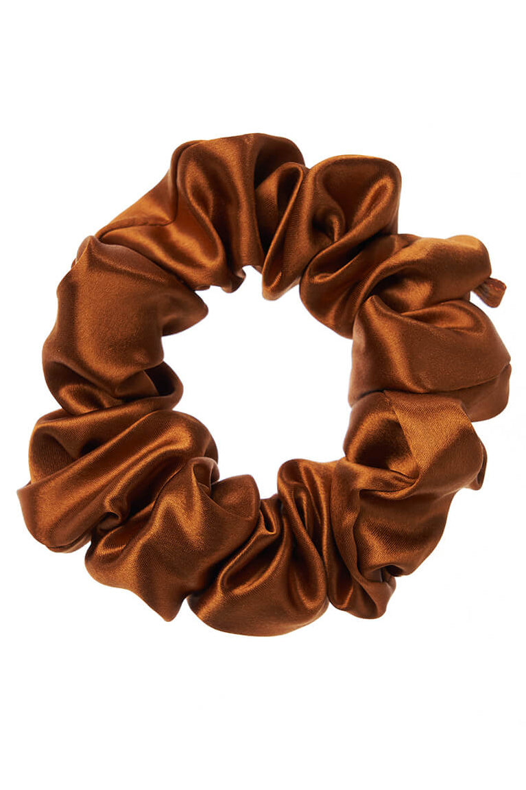 LARGE Silk Scrunchies - Bronze - BASK ™