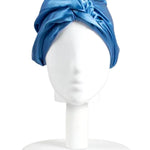 Silk Bonnet | Silk Hair Wrap (Double-Lined) - Blue - BASK™