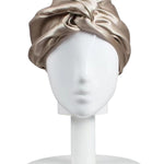 Silk Bonnet | Silk Hair Wrap (Double-Lined) - Champagne - BASK™
