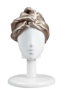 Silk Bonnet | Silk Hair Wrap (Double-Lined) - Champagne - BASK™