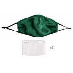 ULTRA Silk Face Mask - Emerald (with Filter Pocket and Nose Wire) - BASK™