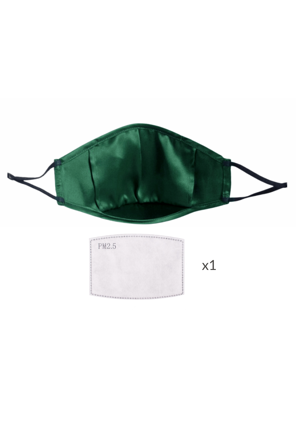 ULTRA Silk Face Mask - Emerald (with Filter Pocket and Nose Wire) - BASK ™